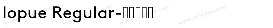 lopue Regular字体转换